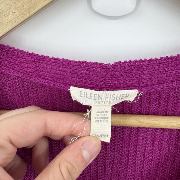 Eileen Fisher Sweater Medium P Linen Minimalist Capsule Luxury Lagenlook Tunic - Picture 4 of 6